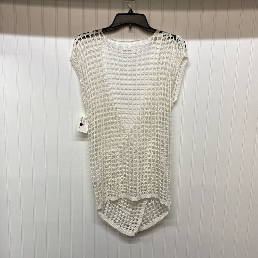 SLEEVELESS NET WRAP TOP
