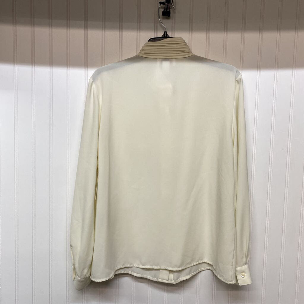 LONG SLEEVE SILK BUTTON UP BLOUSE