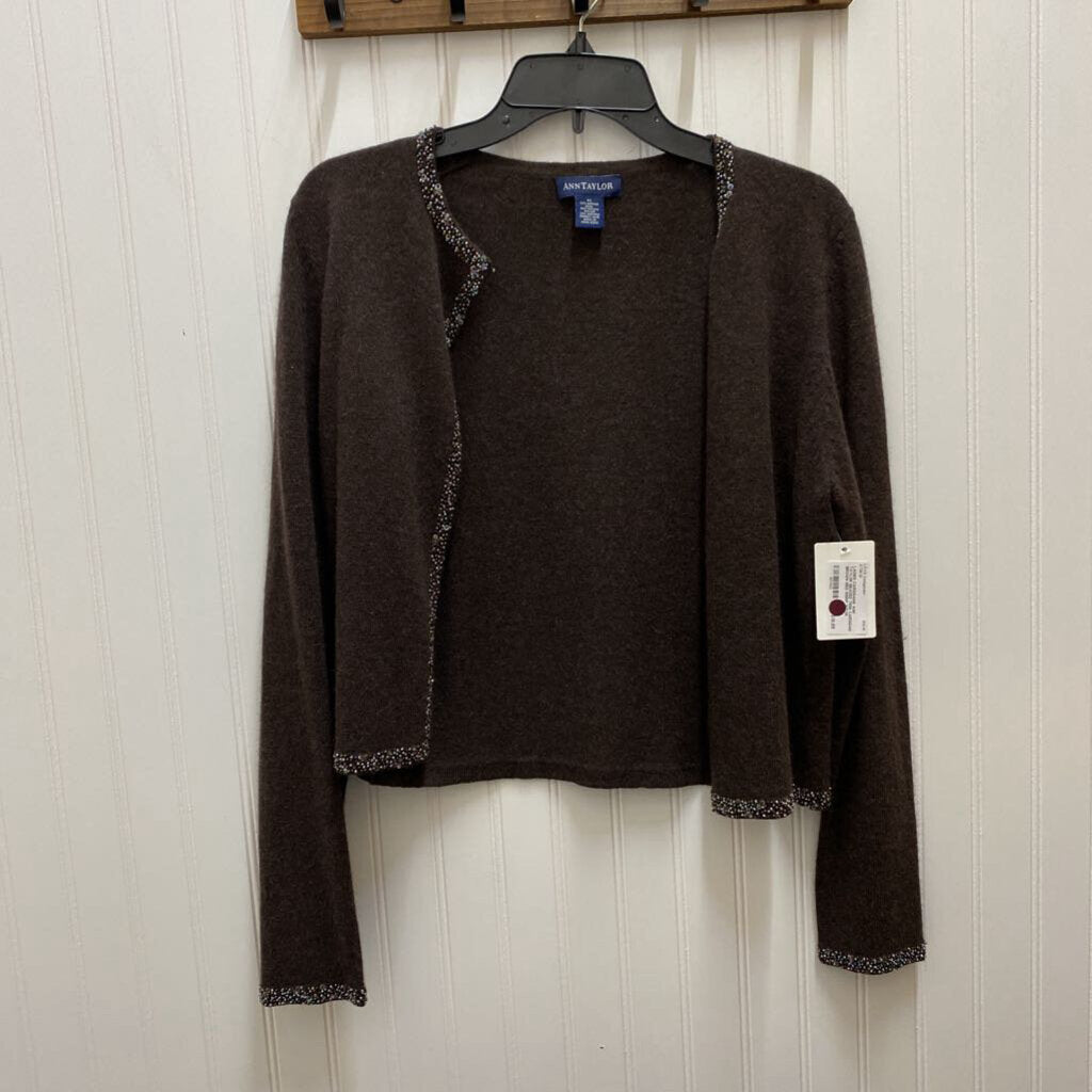BEADED TRIM CARDIGAN