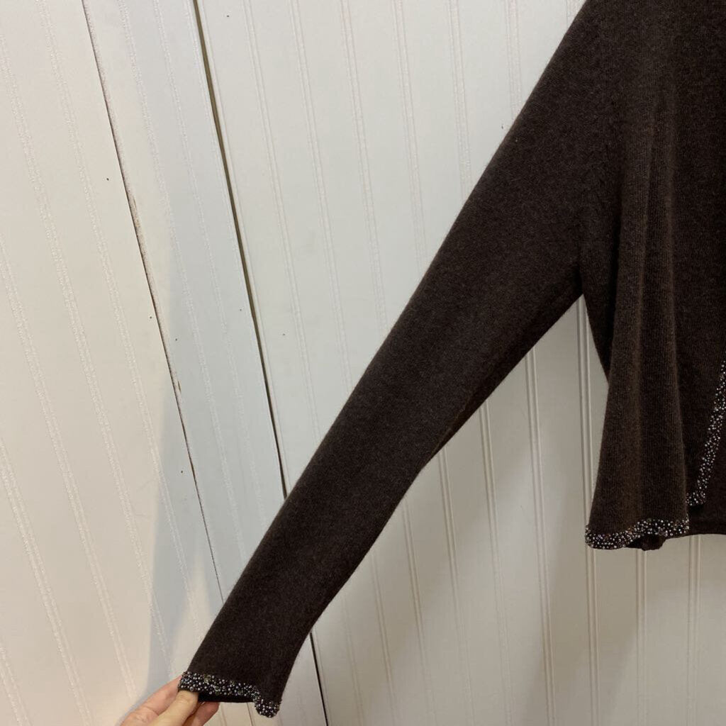 BEADED TRIM CARDIGAN