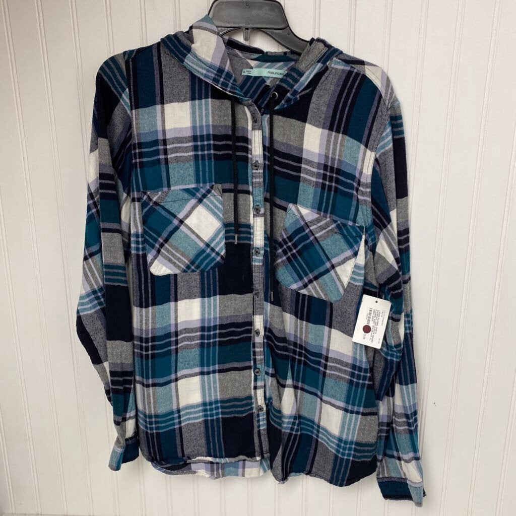 LONG SLEEVE HOODED FLANNEL SHIRT