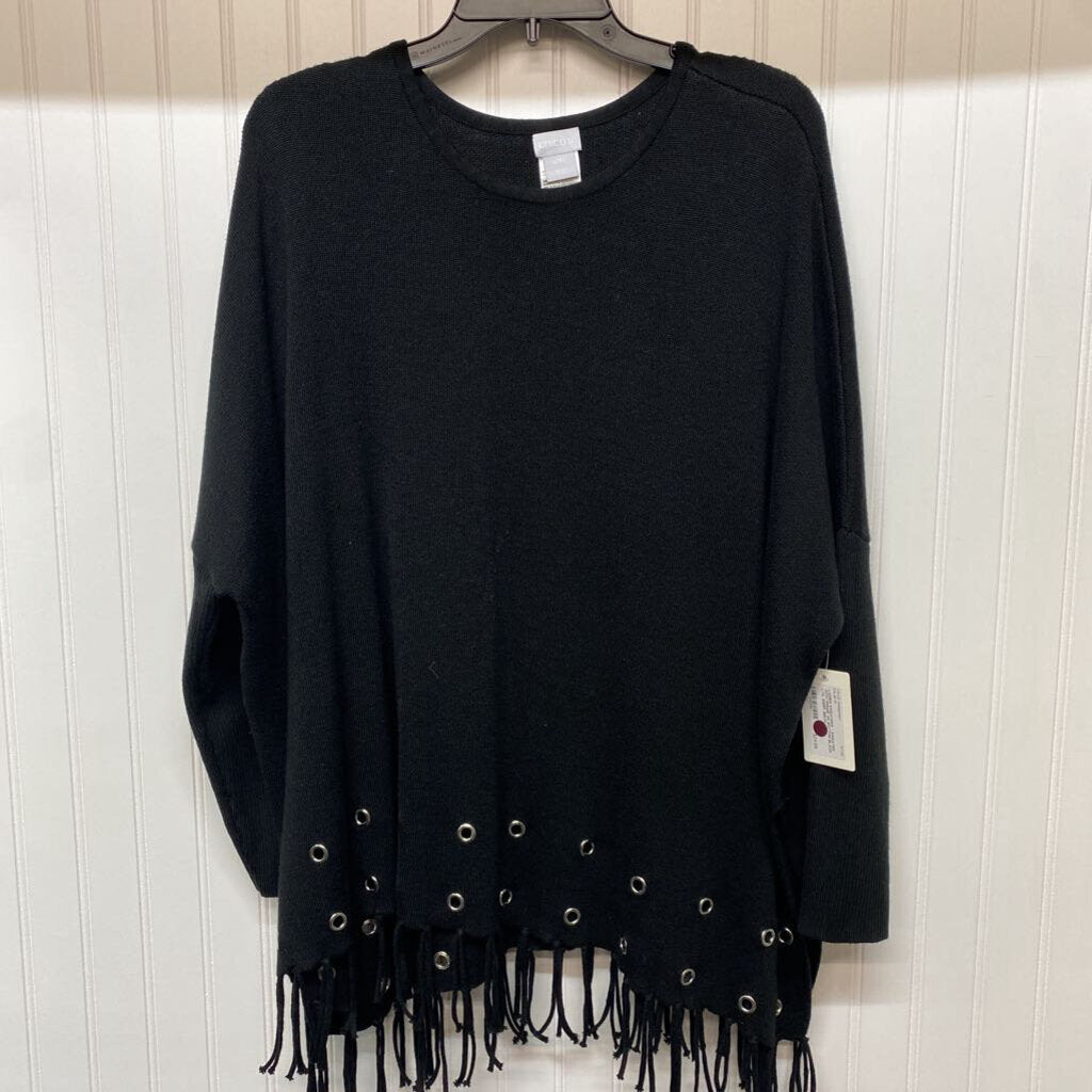 * SWEATER WITH FRINGE ON BOTTOM