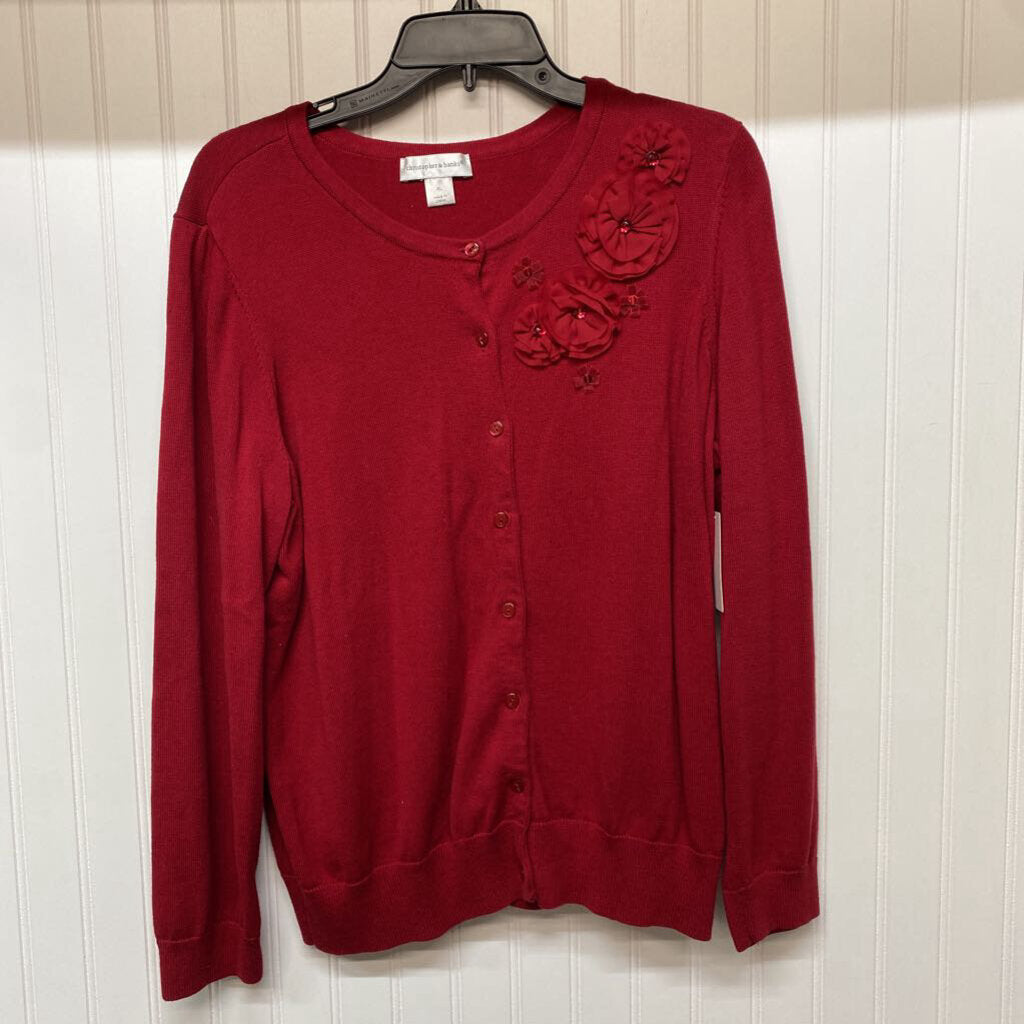 *SWEATER CARDIGAN WITH EMBELLISHMENT ON SHOULDER