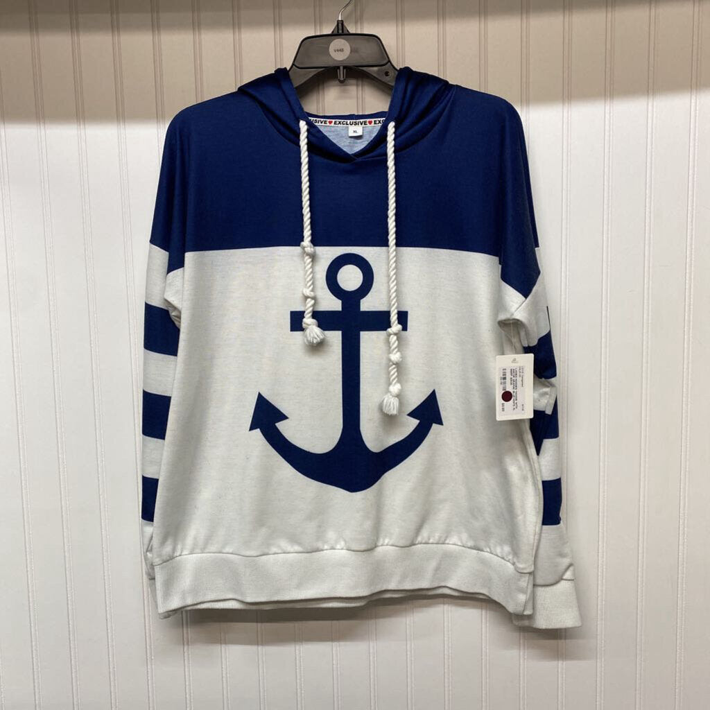 *HOODIE WITH ANCOR GRAPHIC