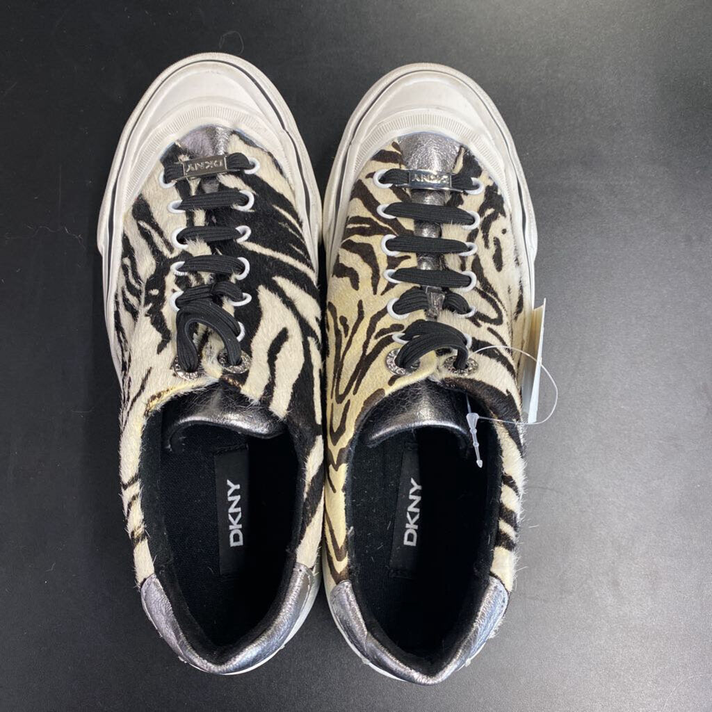 FAUX FUR TENNIS SHOES