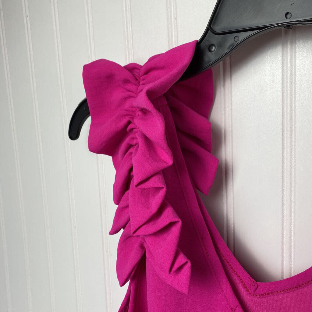 RUFFLED SLEEVLESS DRESS