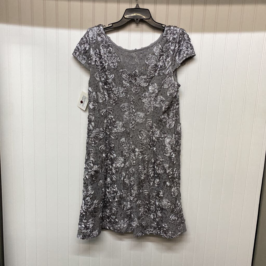 SHORT SLEEVE LACE AND SEQUIN DRESS
