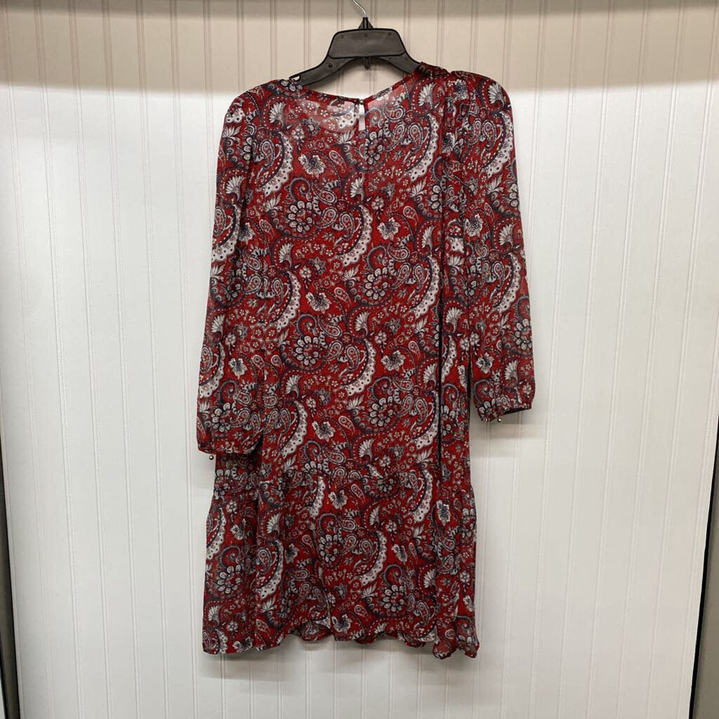 LONG SLEEVE LINED SHEER DRESS