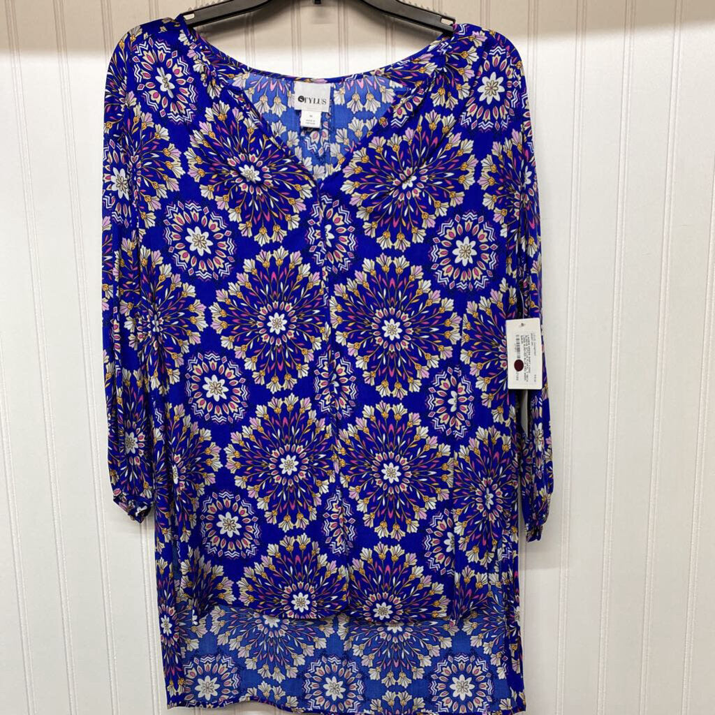 FLORAL V NECK LONG SLEEVED