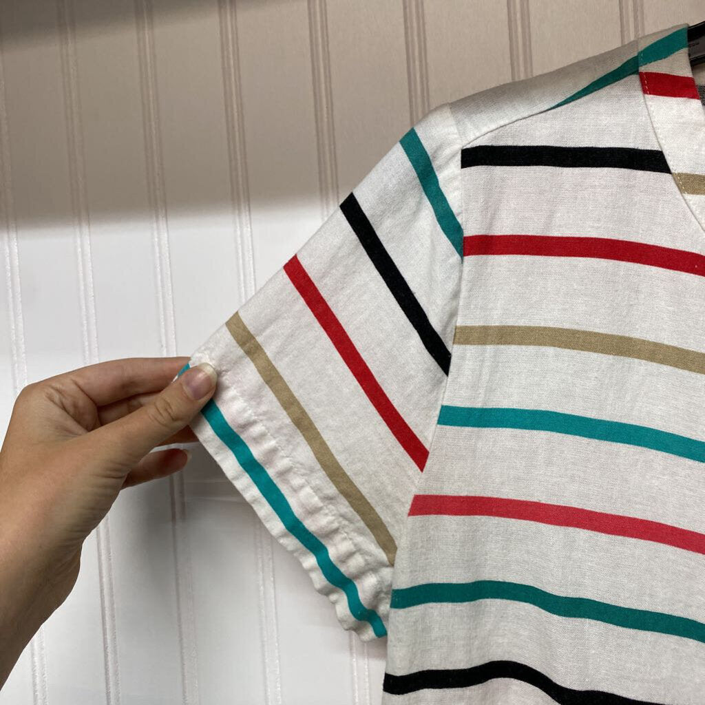 STRIPED SHORT SLEEVED