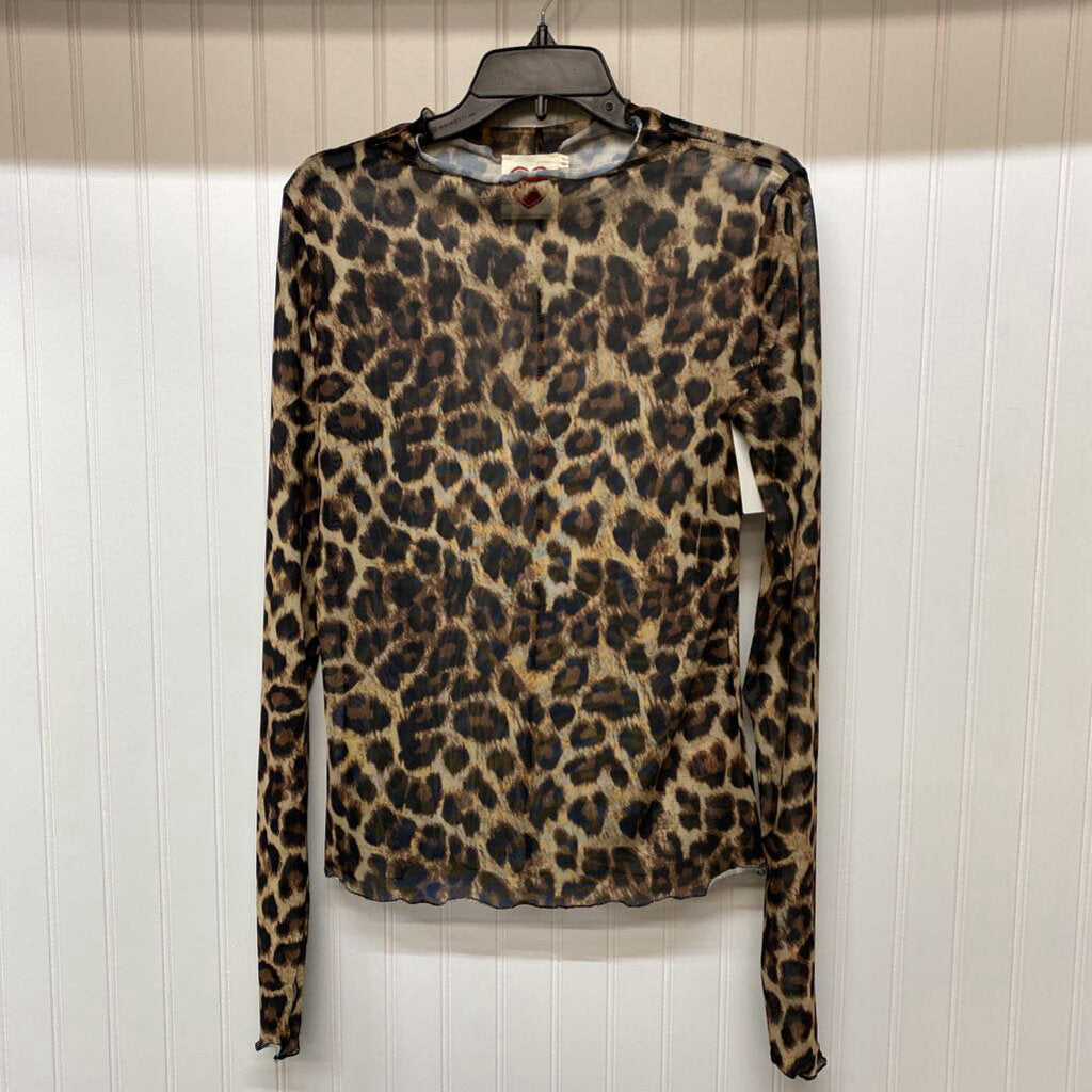 SHEAR CHEETA PRINT LONG SLEEVED
