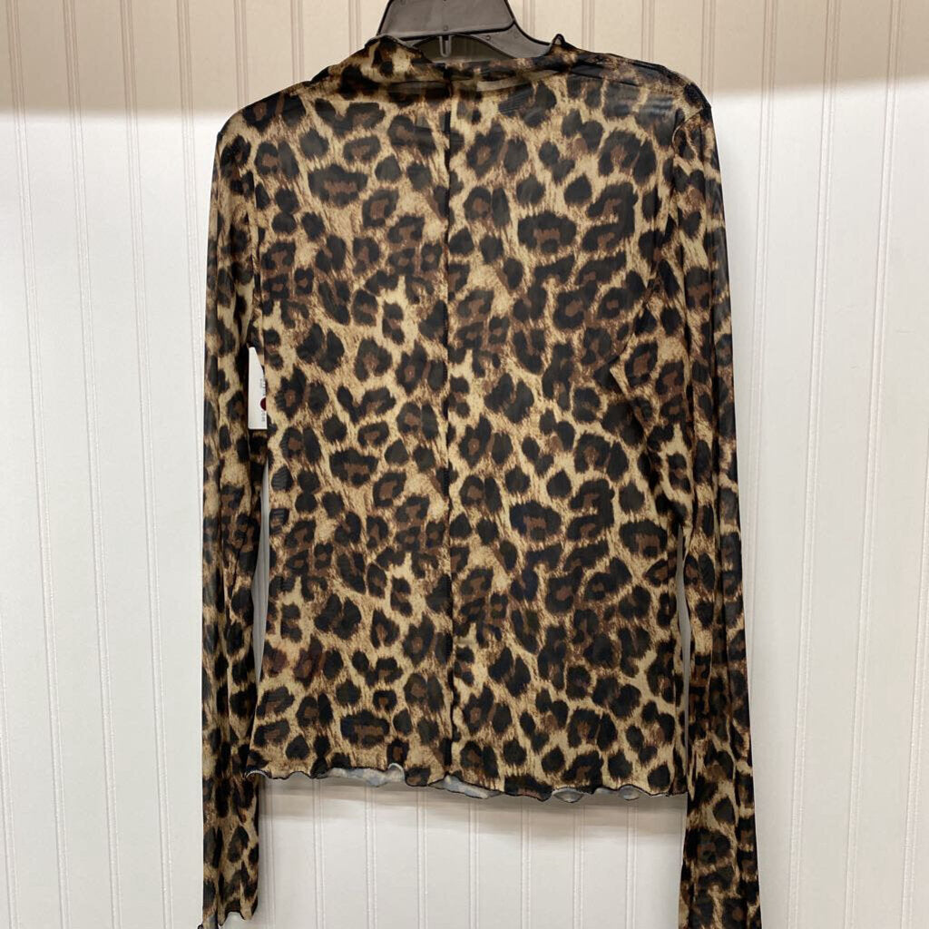 SHEAR CHEETA PRINT LONG SLEEVED