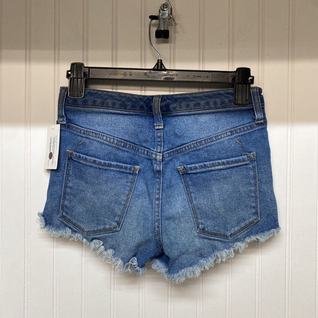 DISTRESSED DENIM SHORTS