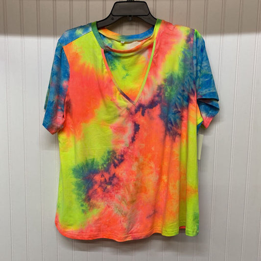 V NECK TYE DIED SHORT SLEEVED