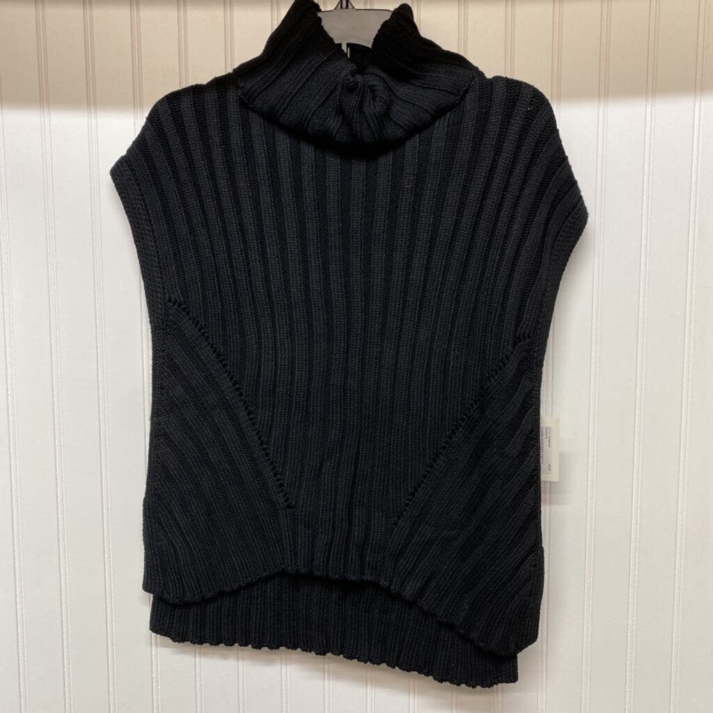 TURTLE-NECK SLEEVELESS KNIT SWEATER