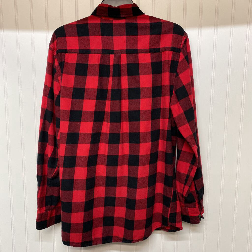 LONG SLEEVE PLAID BUTTON UP FLANNEL