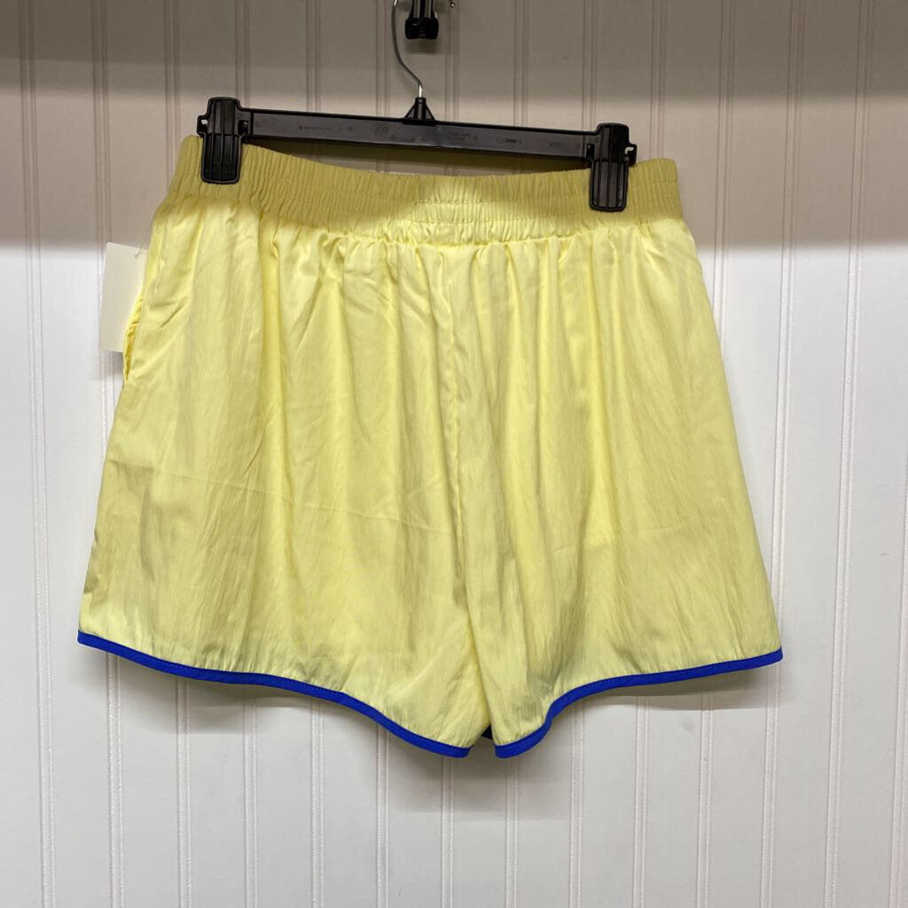 *NYLON SHORT YELLOW LINED WITH BLUE