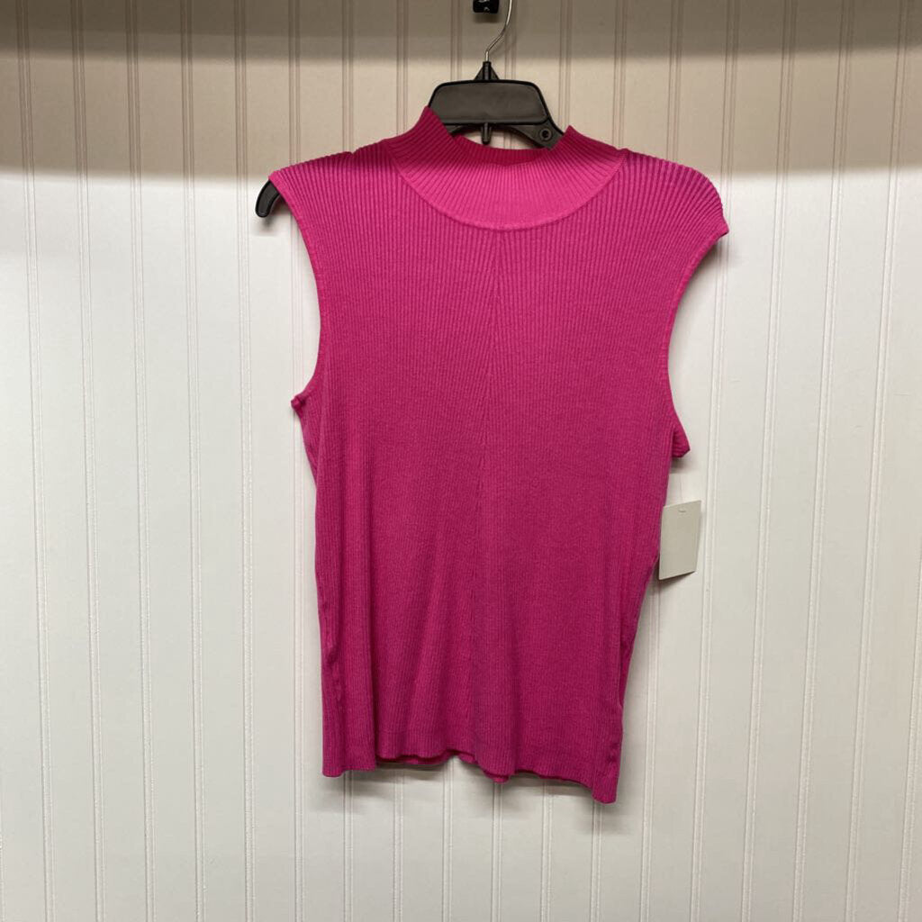 *RIBBED SLEEVELESS MOCK NECK