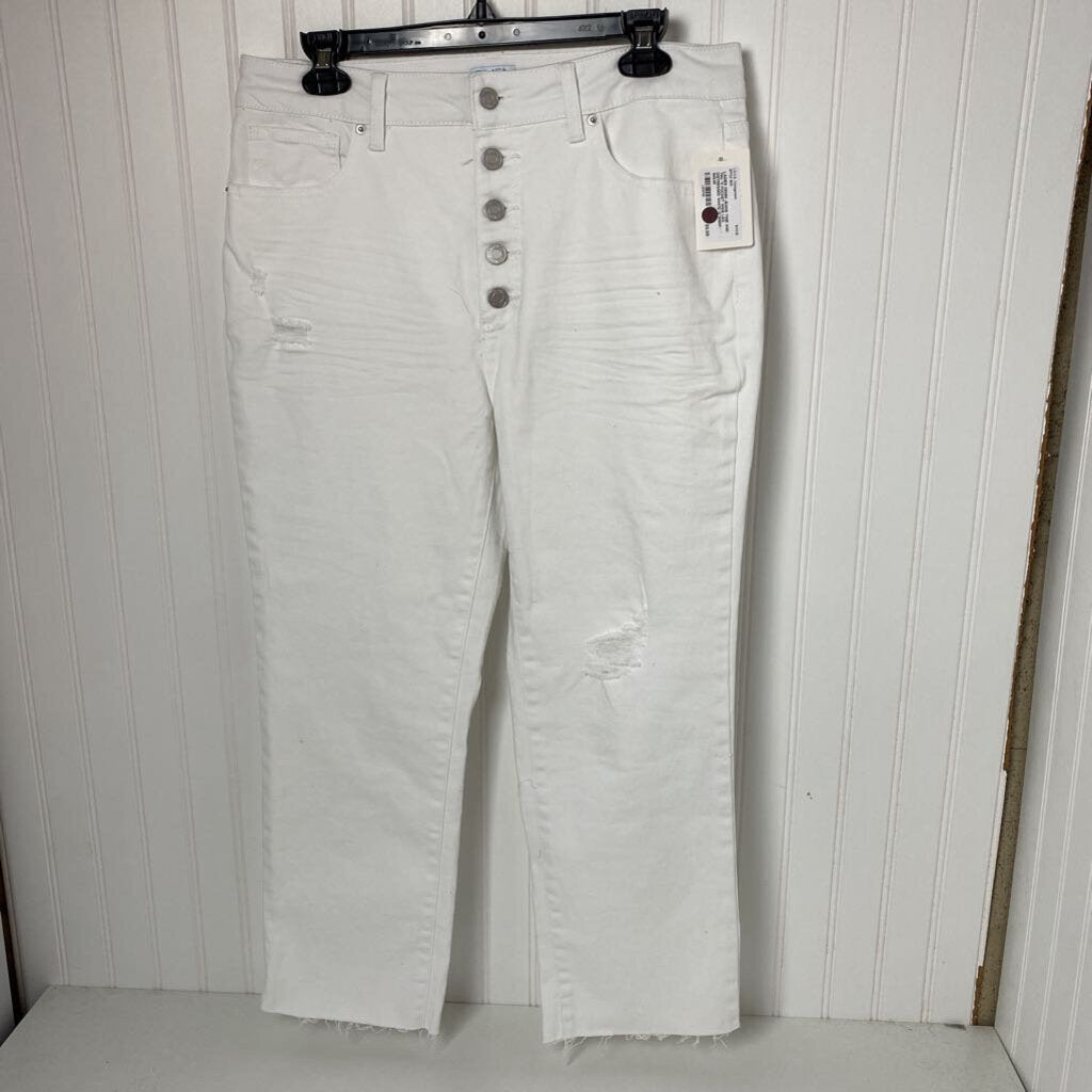 *5 POCKET WIDE LEG DISTRESSED