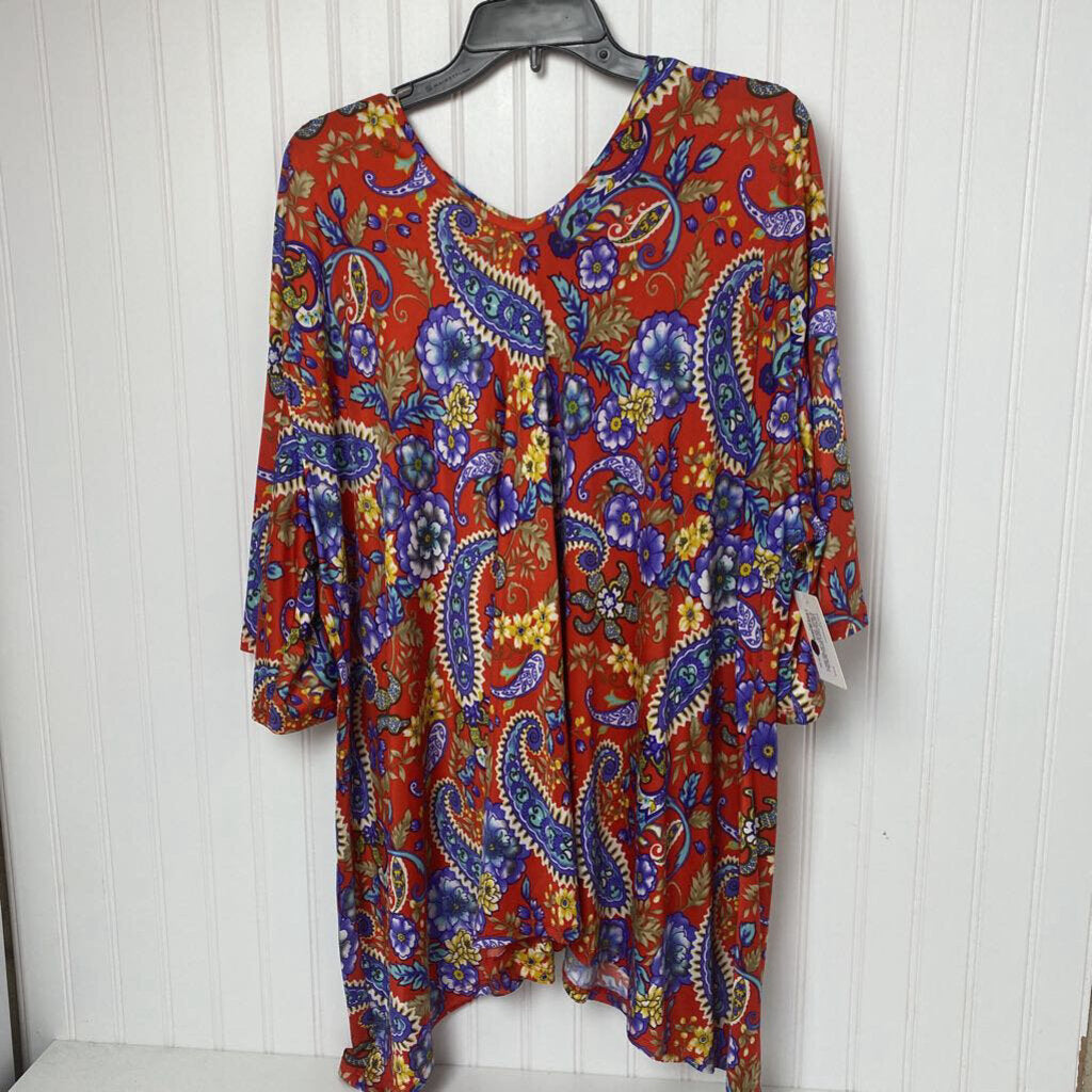 SHORT SLEEVE PRINTED TOP