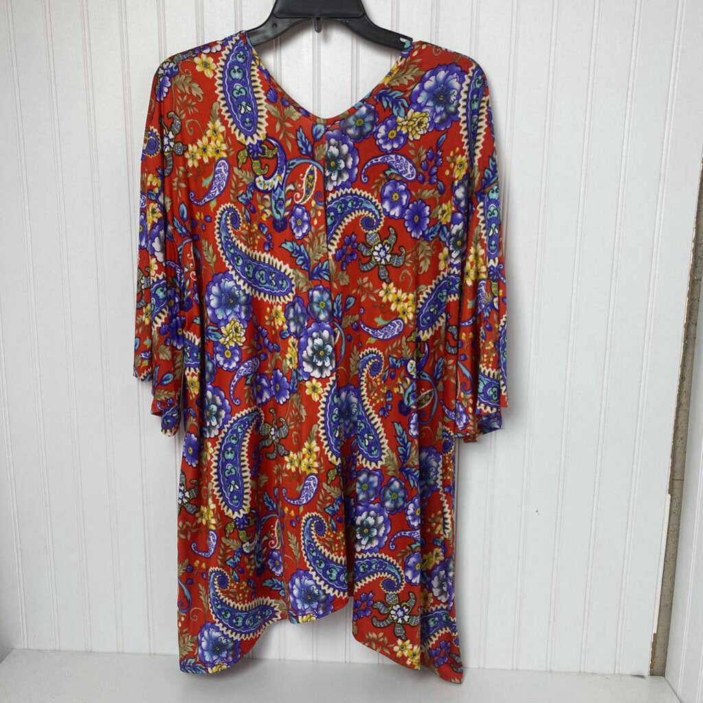 SHORT SLEEVE PRINTED TOP