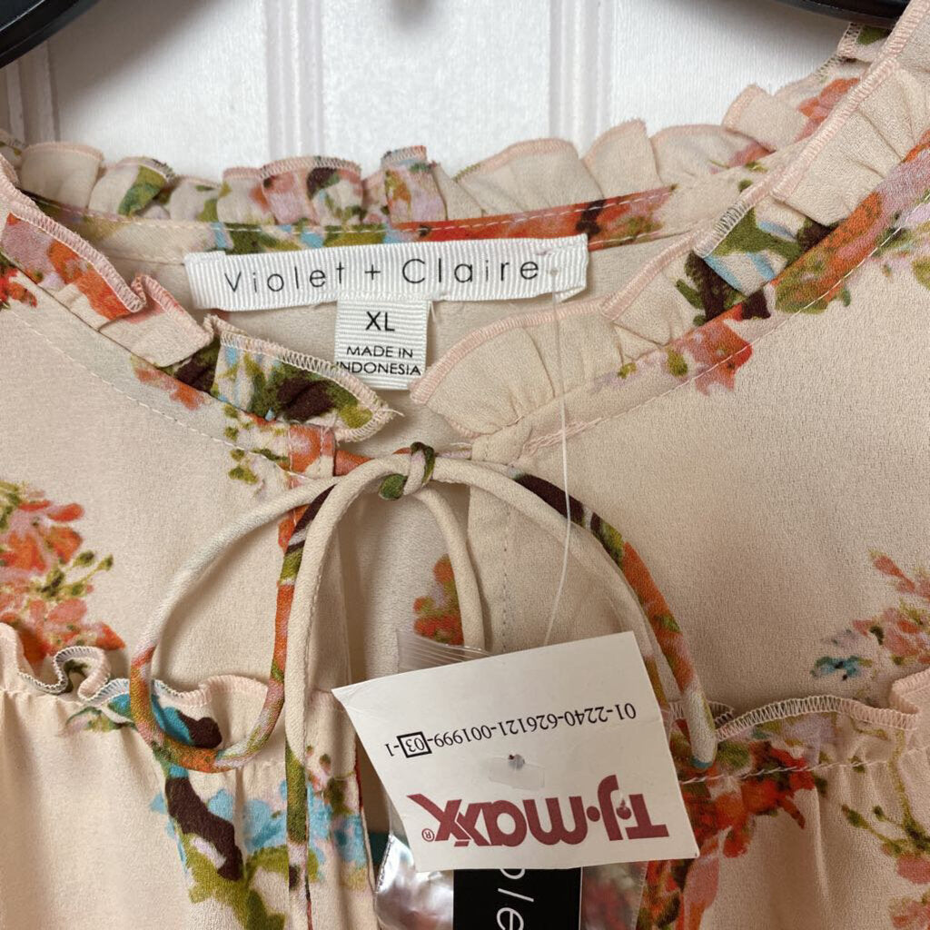LONG SLEEVE FLORAL PRINT BLOUSE