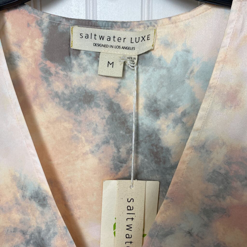 *BOUTIQUE BRAND* SATIN LONG SLEEVE TOP WITH TIE IN FRONT