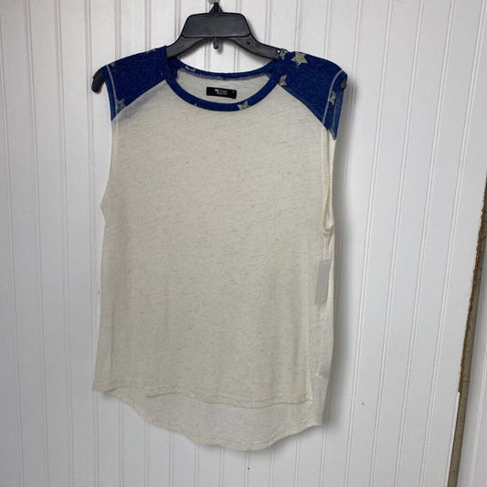 * HIGH BRAND BOUTIQUE* T-SHIRT SLEEVELESS WITH STARS ON SHOULDERS