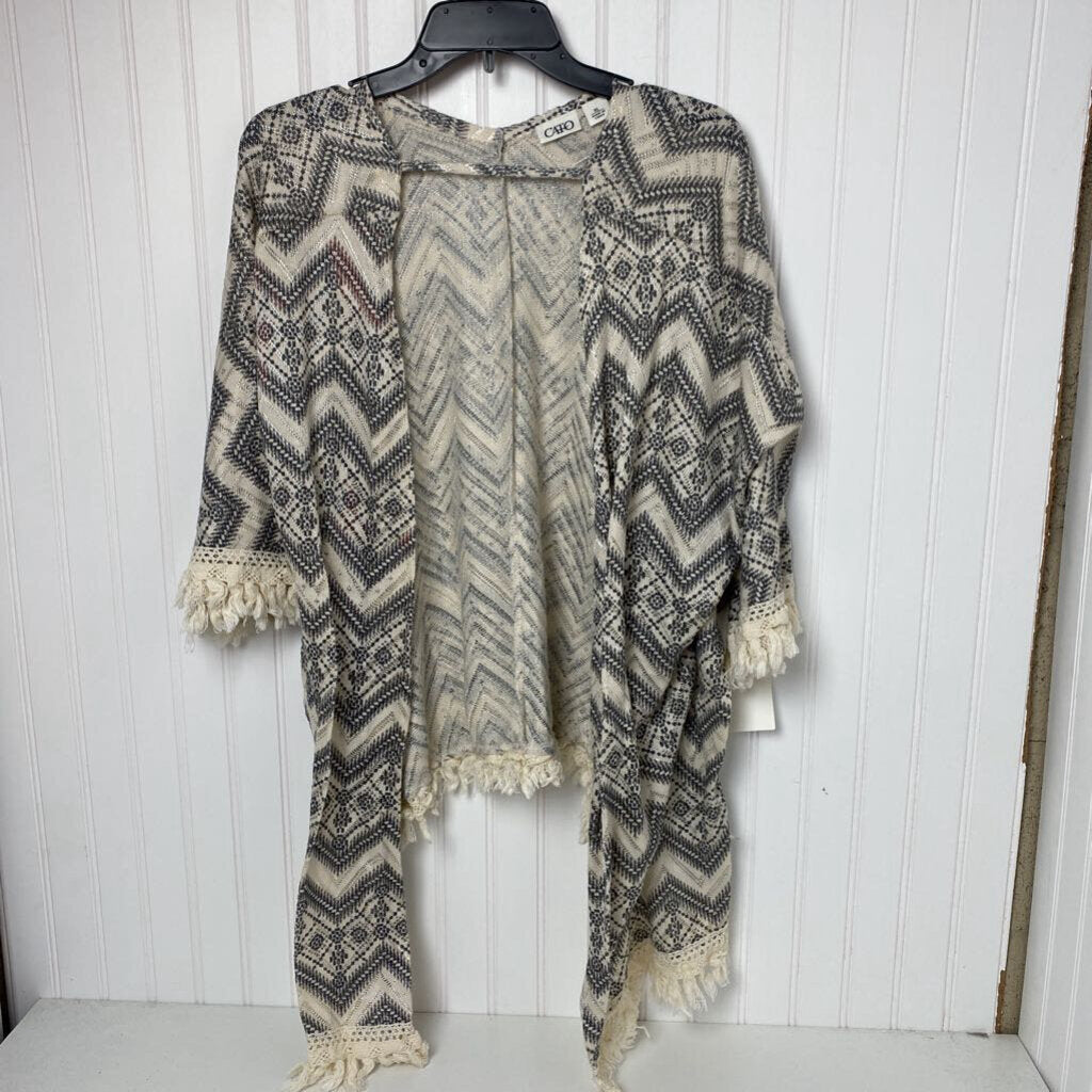 SHORT SLEEVE OPEN FRONT CARDIGAN