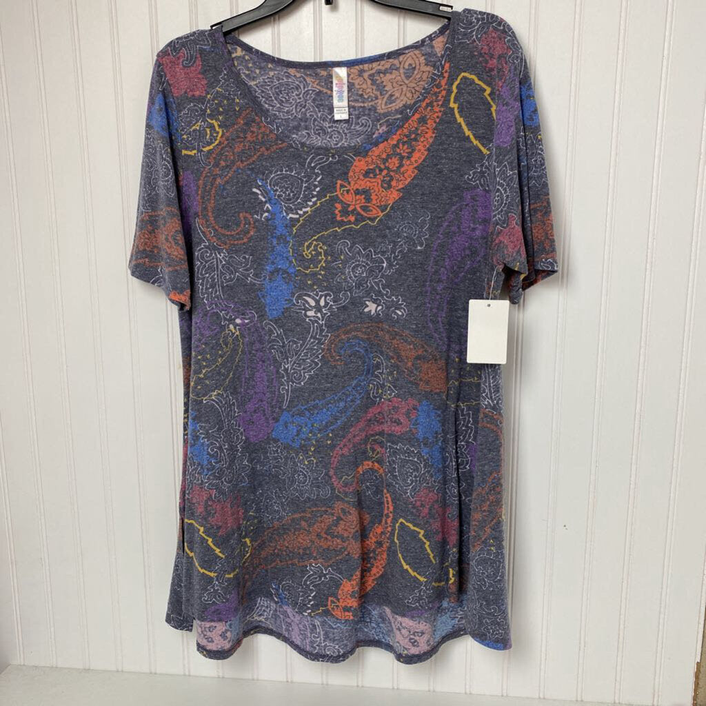 SHORT SLEEVE PRINTED TOP