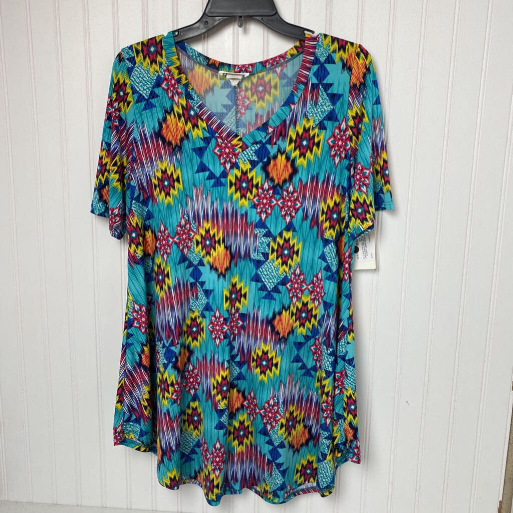 SHORT SLEEVE KNIT TOP