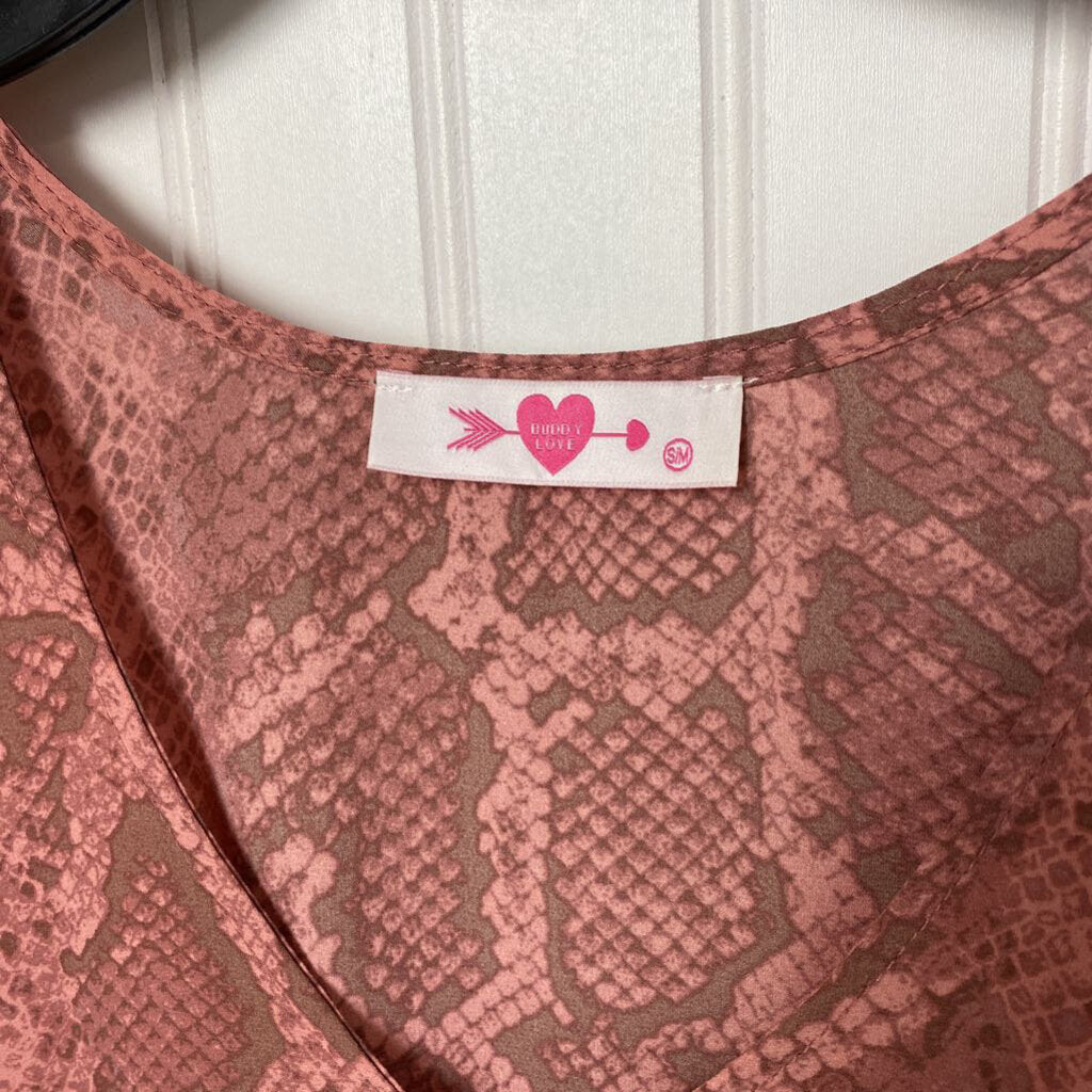 LADIES BOXED CUT WITH PINK SNAKESKIN