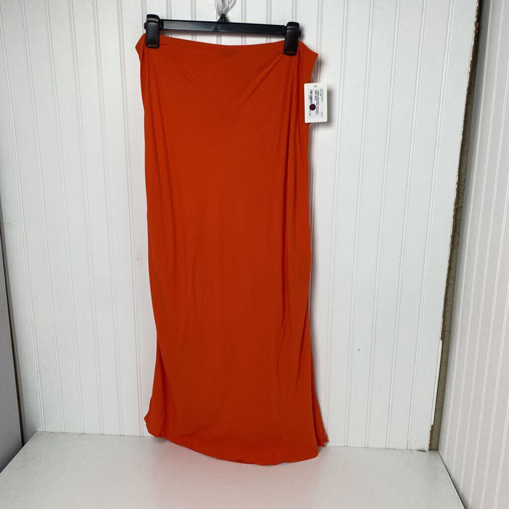 LONG ORANGE SKIRT
