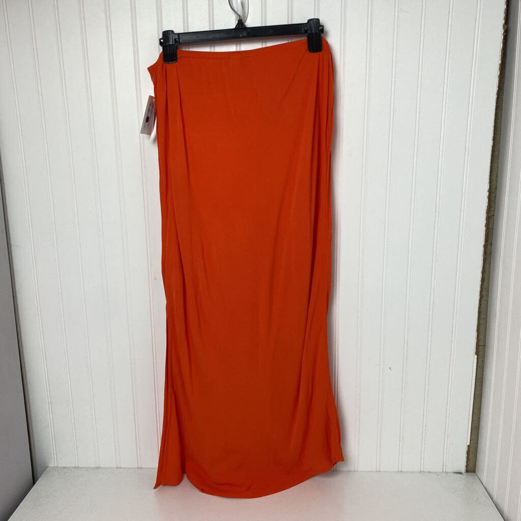 LONG ORANGE SKIRT