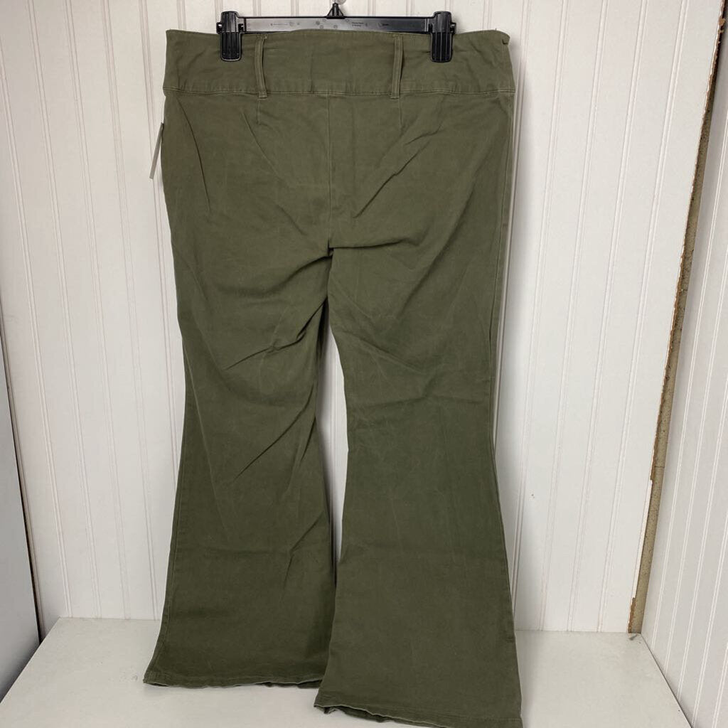 LADIES CASUAL GREEK BOOTCUT KHAKI FRONT POCKETS