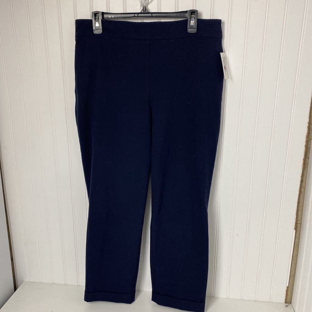 ELASTIC WAIST DRESS PANT WITH CUFF AT ANKLE