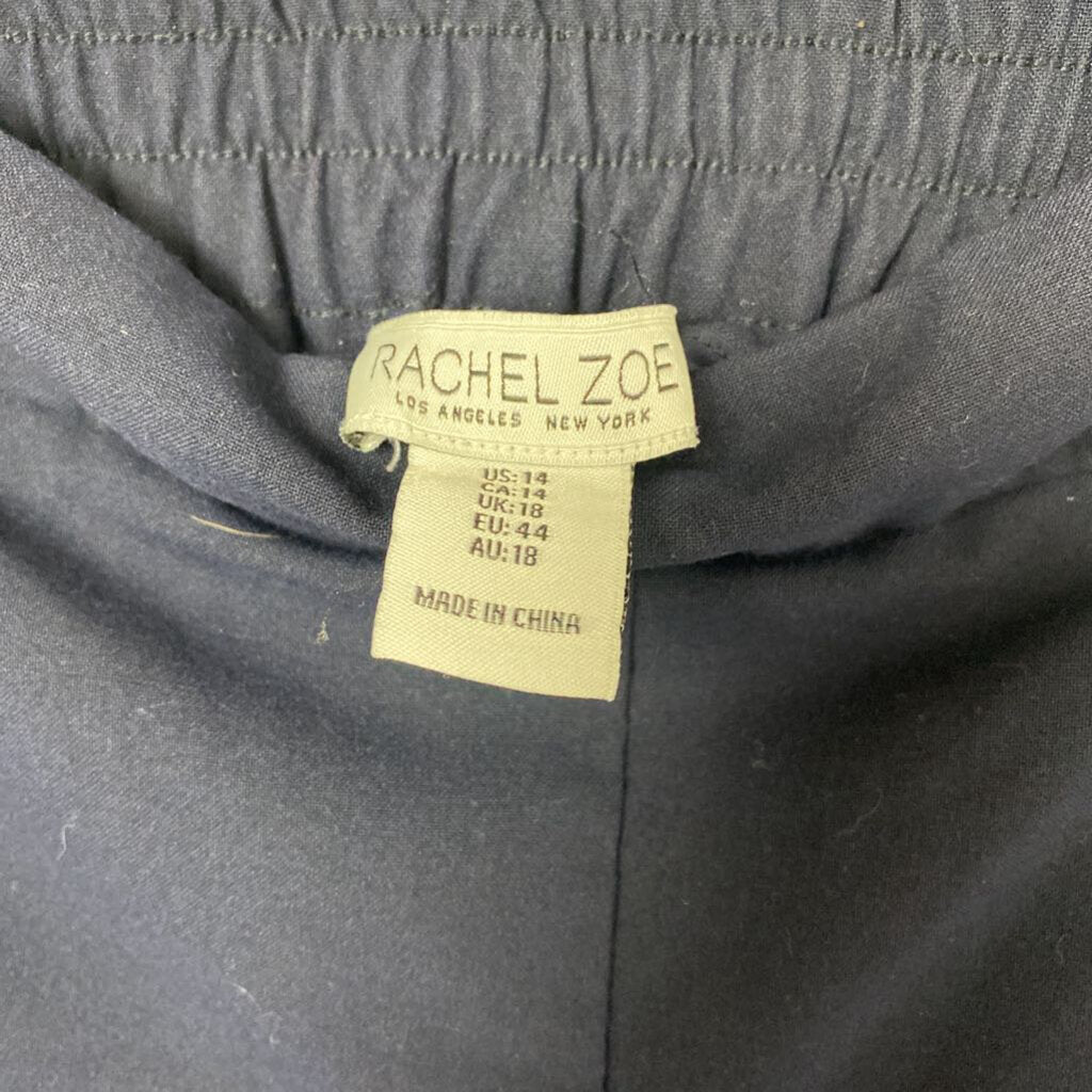 ELASTIC WAIST DRESS PANT WITH CUFF AT ANKLE