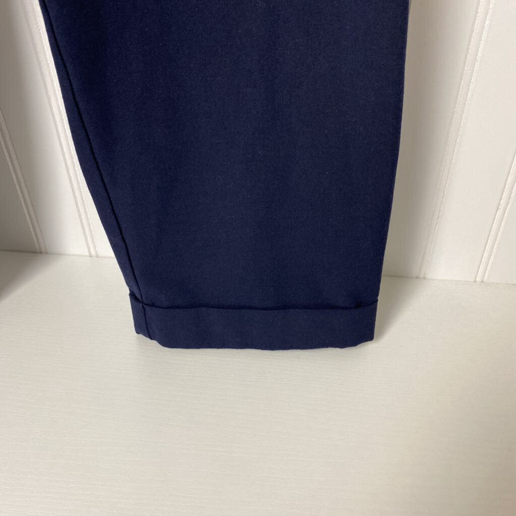 ELASTIC WAIST DRESS PANT WITH CUFF AT ANKLE