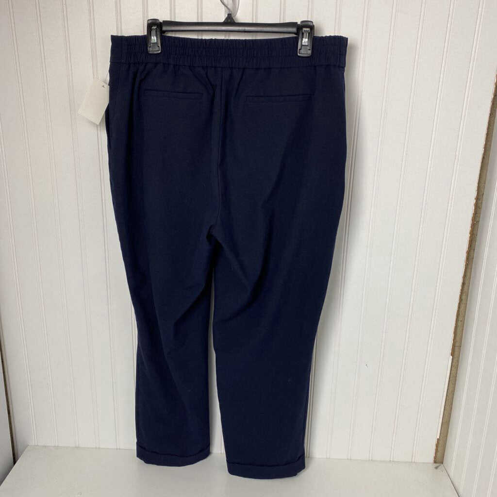 ELASTIC WAIST DRESS PANT WITH CUFF AT ANKLE