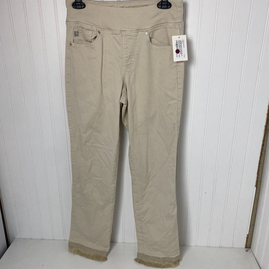 PLAIN FRONT ELASTIC BAND, ACCENT AT ANKLE PANT