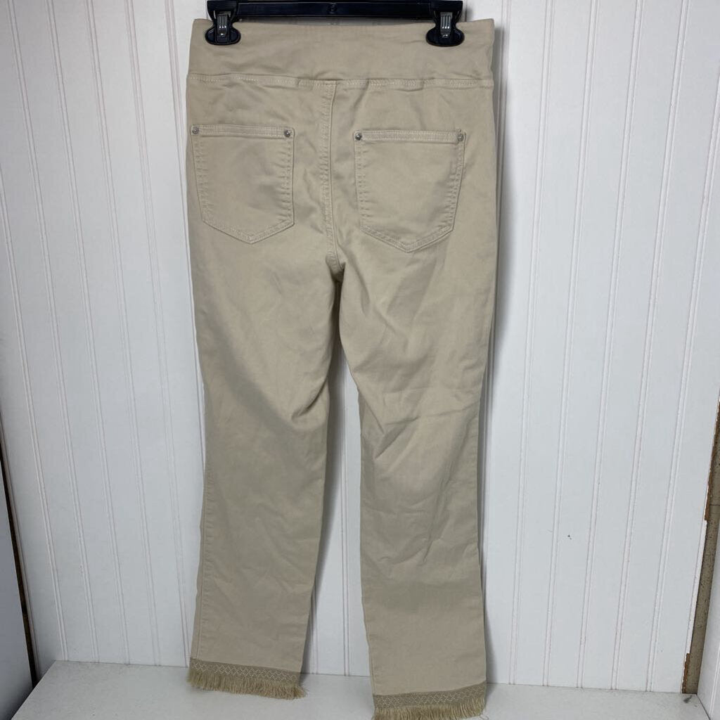 PLAIN FRONT ELASTIC BAND, ACCENT AT ANKLE PANT