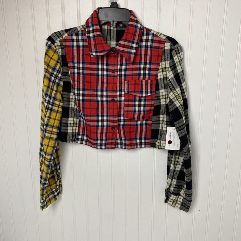 CROPPED FLANNEL SHIRT