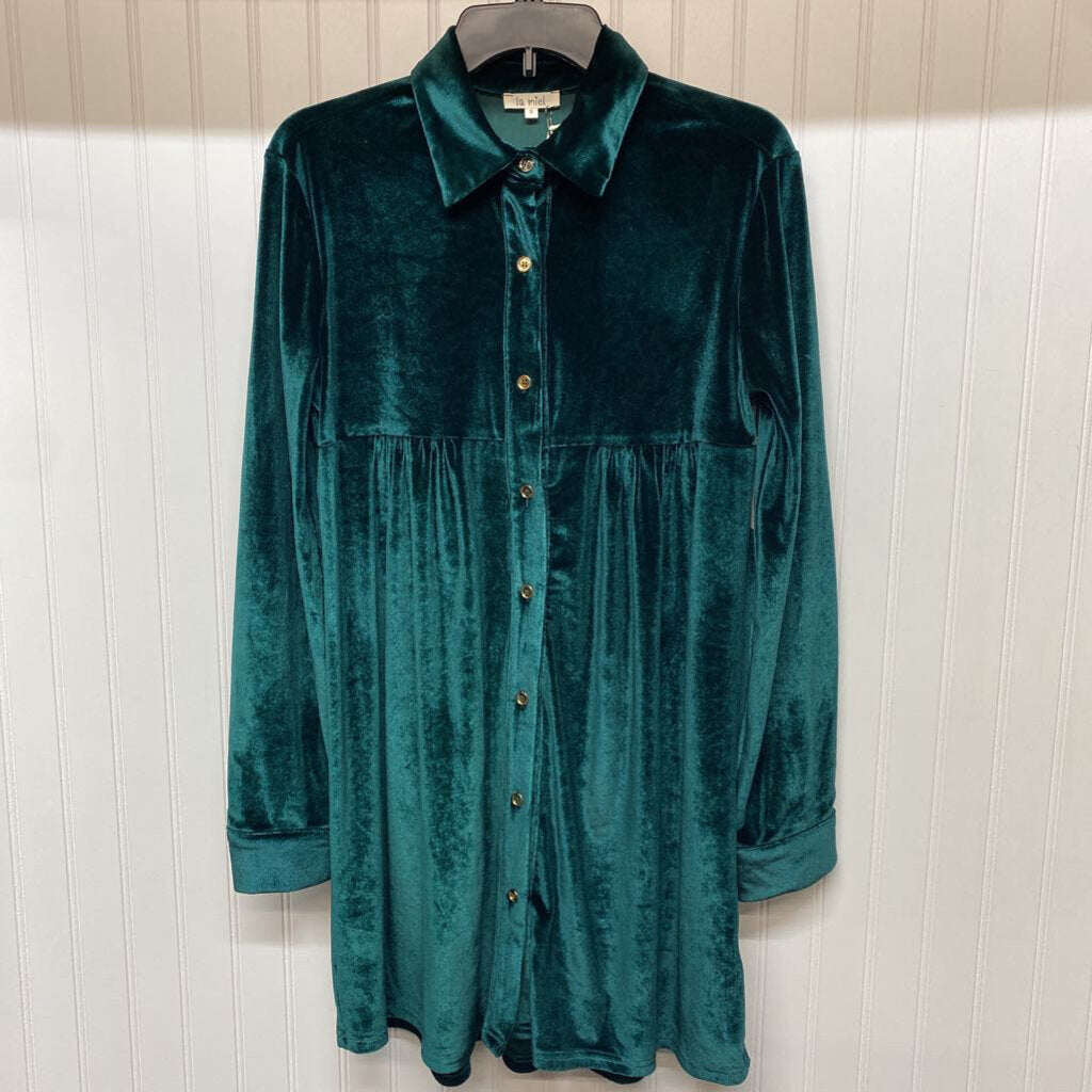 VELOUR LONG SLEEVED DRESS