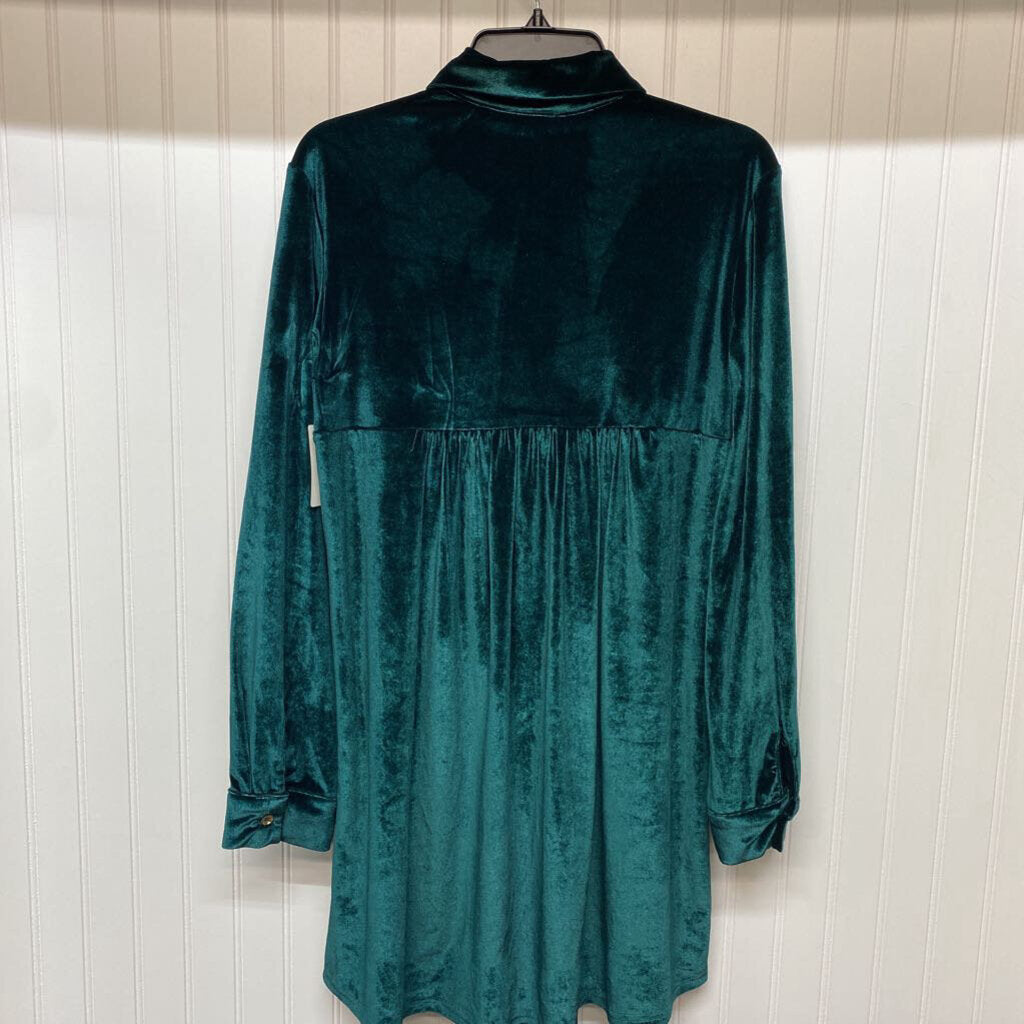 VELOUR LONG SLEEVED DRESS