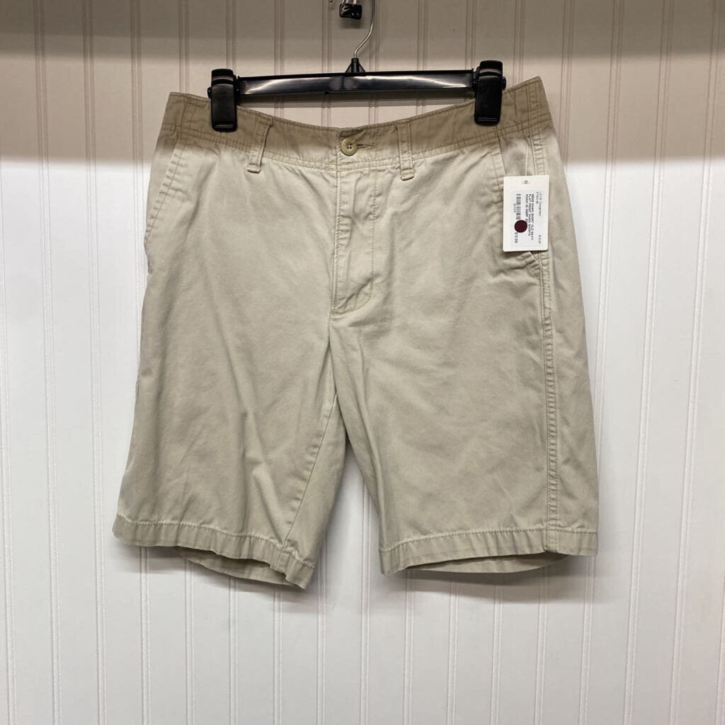 FLAT FRONT KHAKI SHORTS