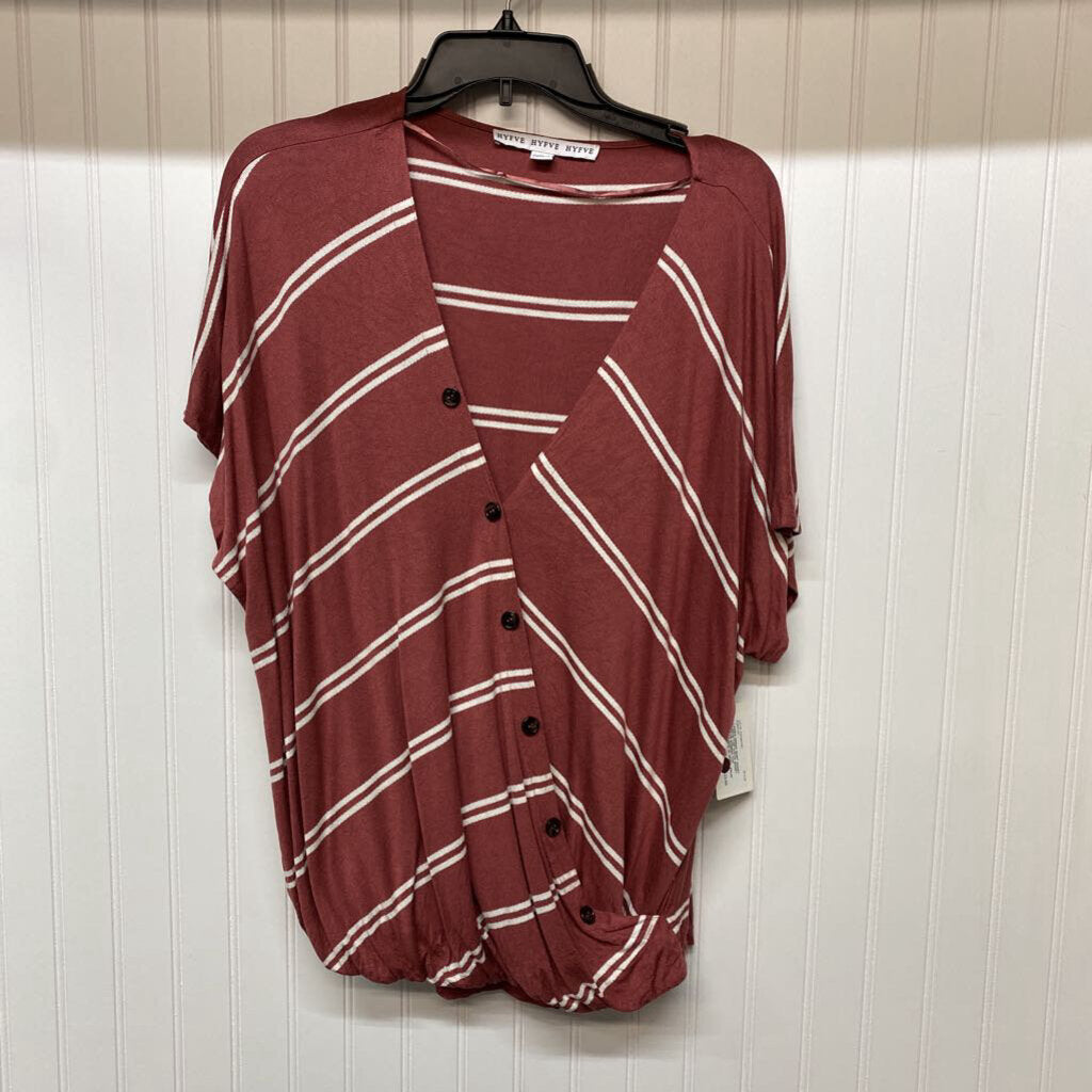 SHORT SLEEVE STRIPED TOP