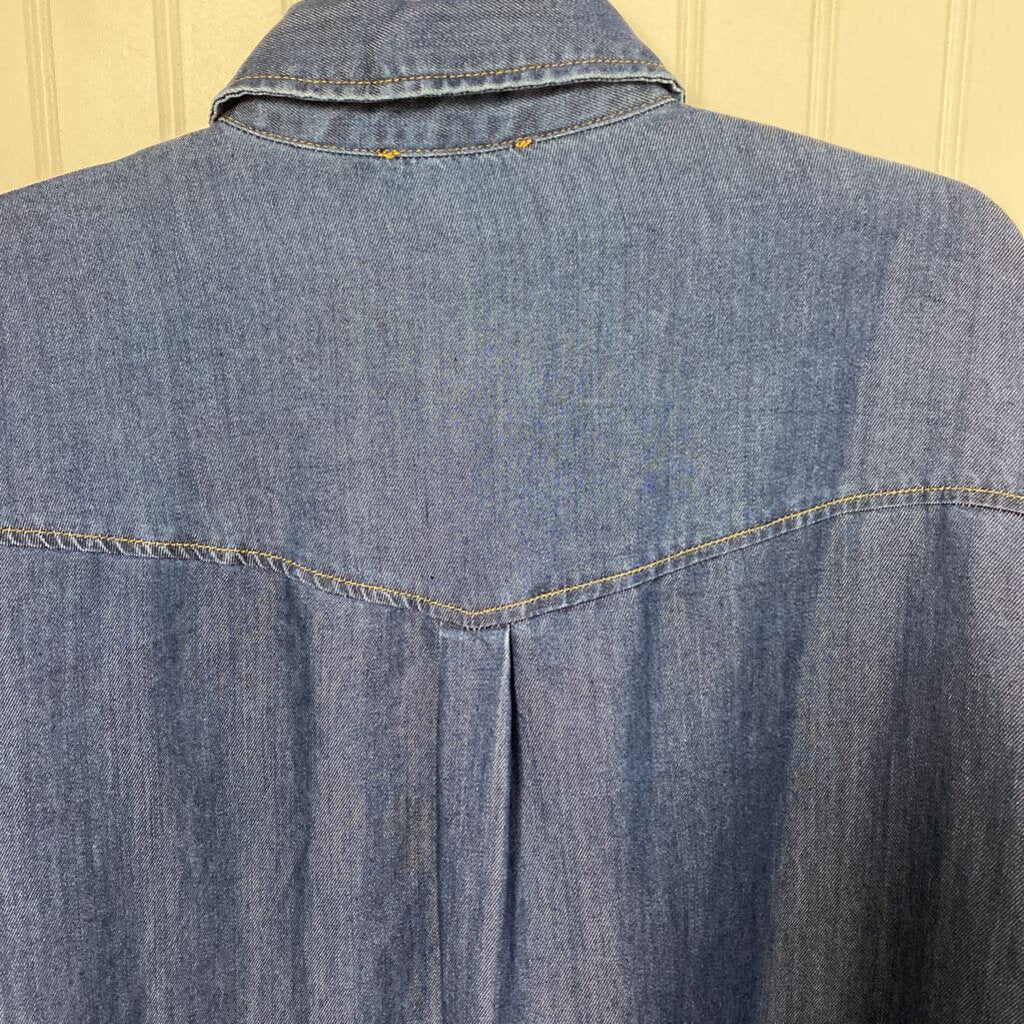 LONG SLEEVE EMBELLISHED BUTTON UP SHIRT