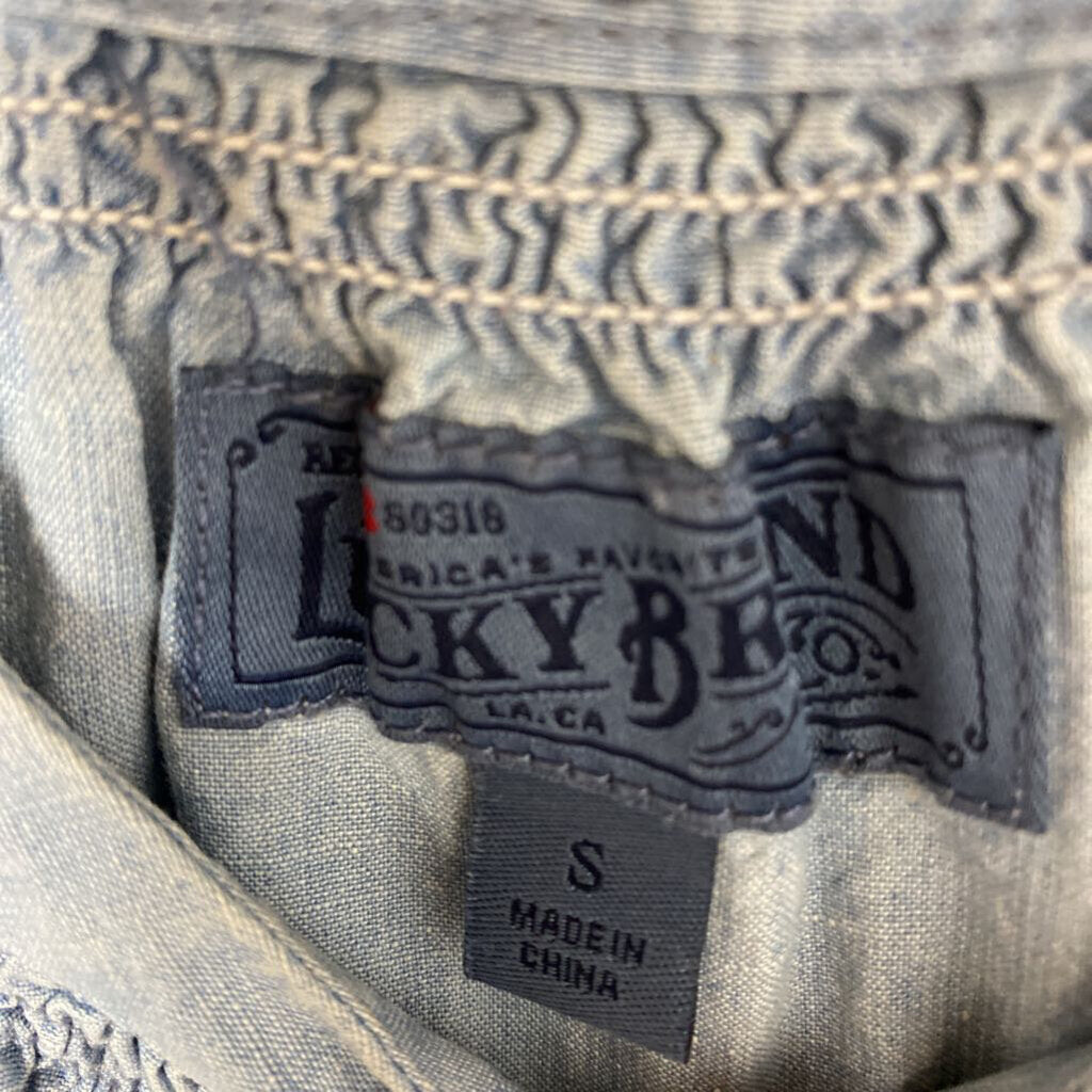 LONG SLEEVE EMBROIDERED DENIM SHIRT