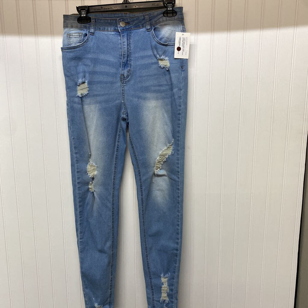 LADIES DISTRESSED JEANS