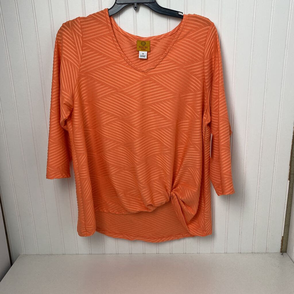 LONG SLEEVED V NECK TOP
